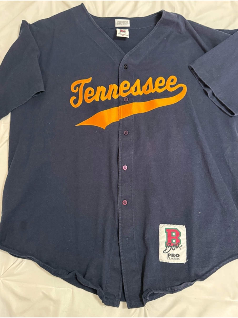 Vintage Tennessee Vols Baseball Button-Up Jersey